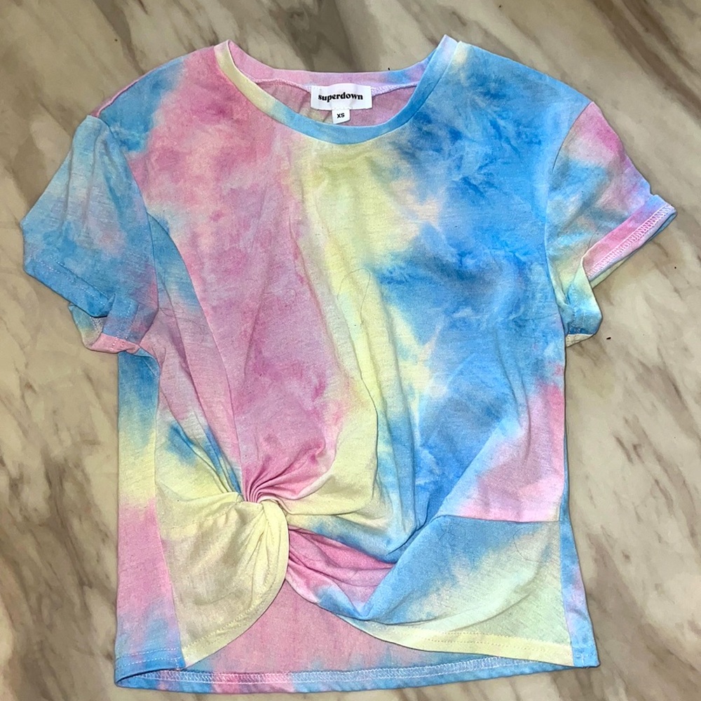 Superdown Cropped Tie-Dye Tee size XS